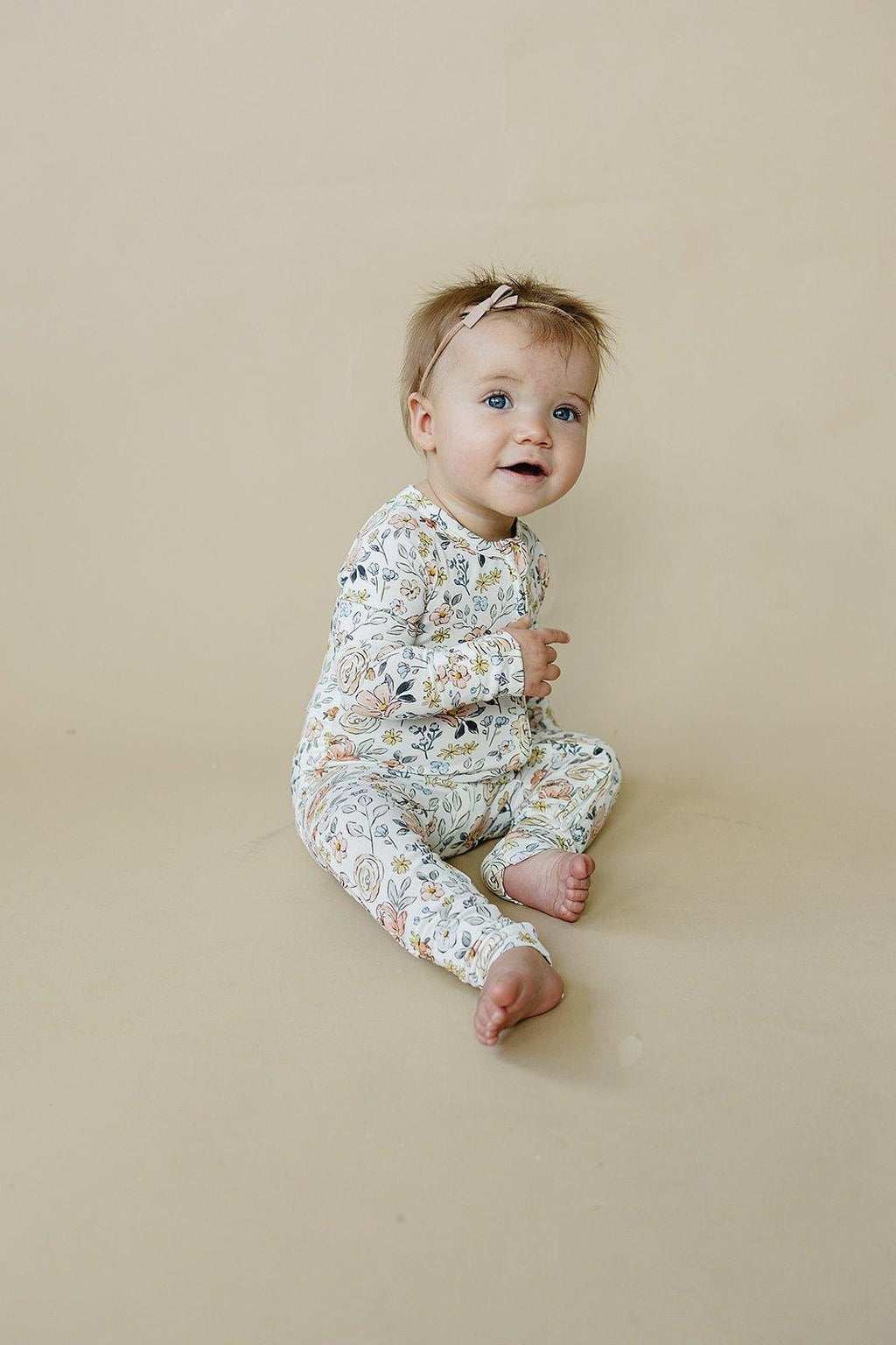 Pastel Petals Modal Zippy Romper - Riot Co.
