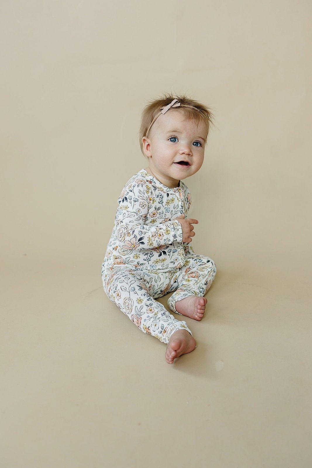 Pastel Petals Modal Zippy Romper - Riot Co.