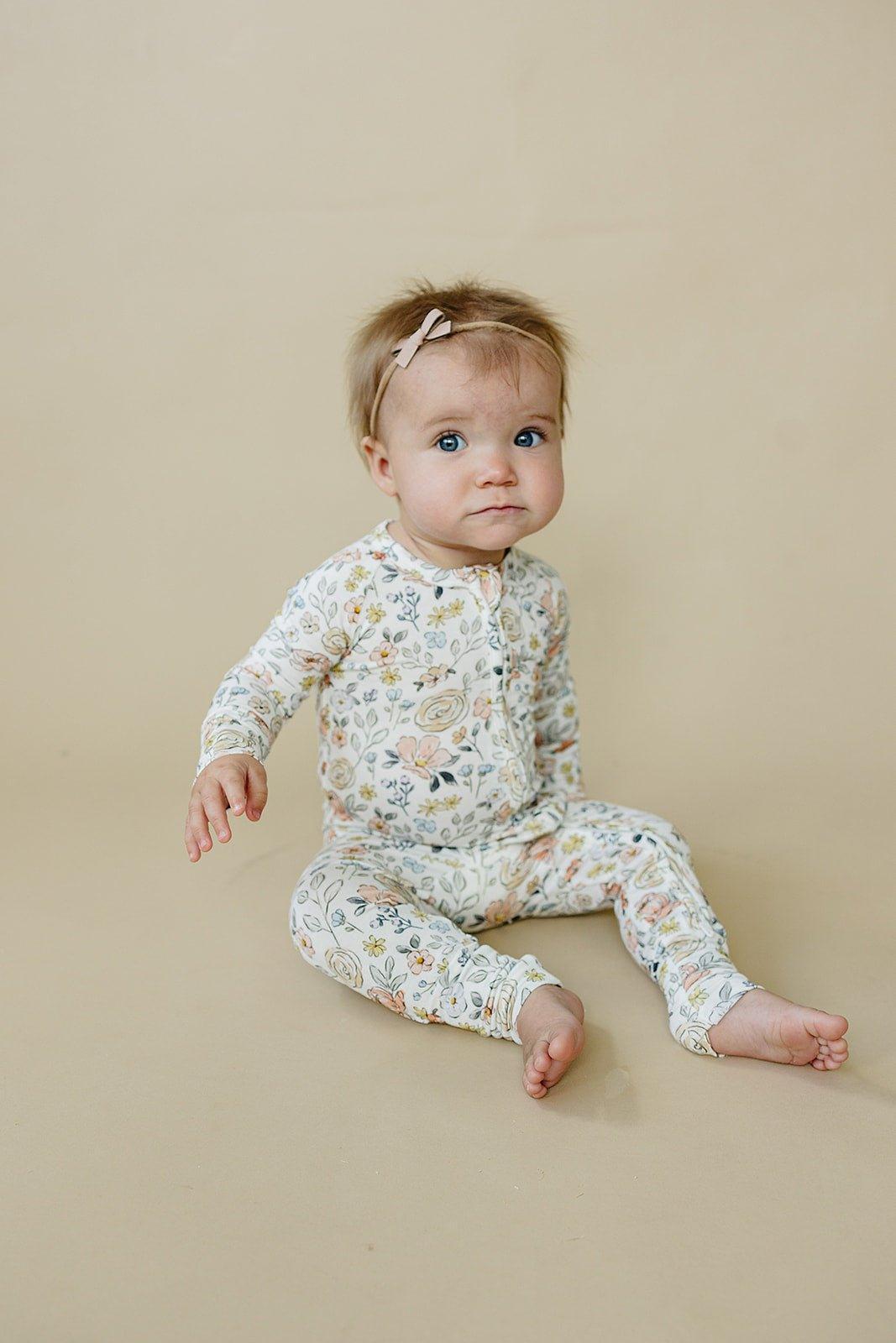 Pastel Petals Modal Zippy Romper - Riot Co.