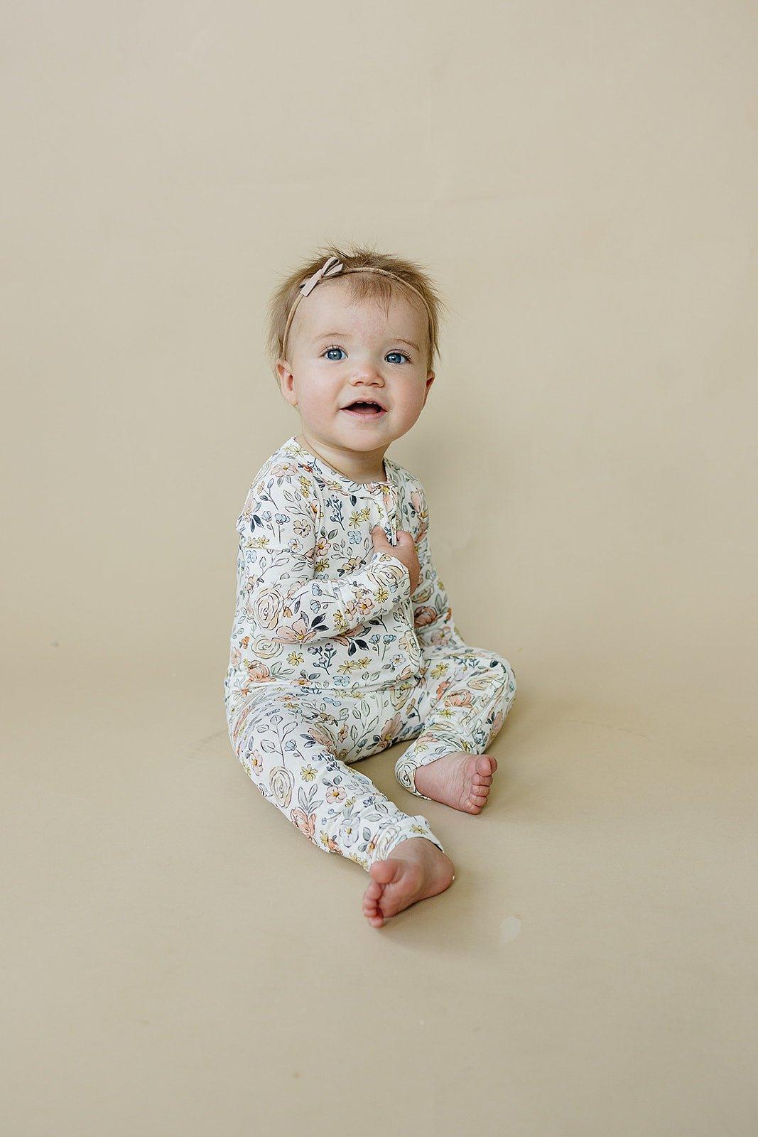 Pastel Petals Modal Zippy Romper - Riot Co.