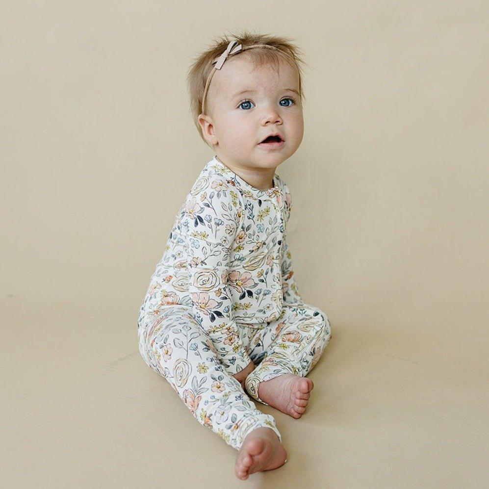 Pastel Petals Modal Zippy Romper - Riot Co.