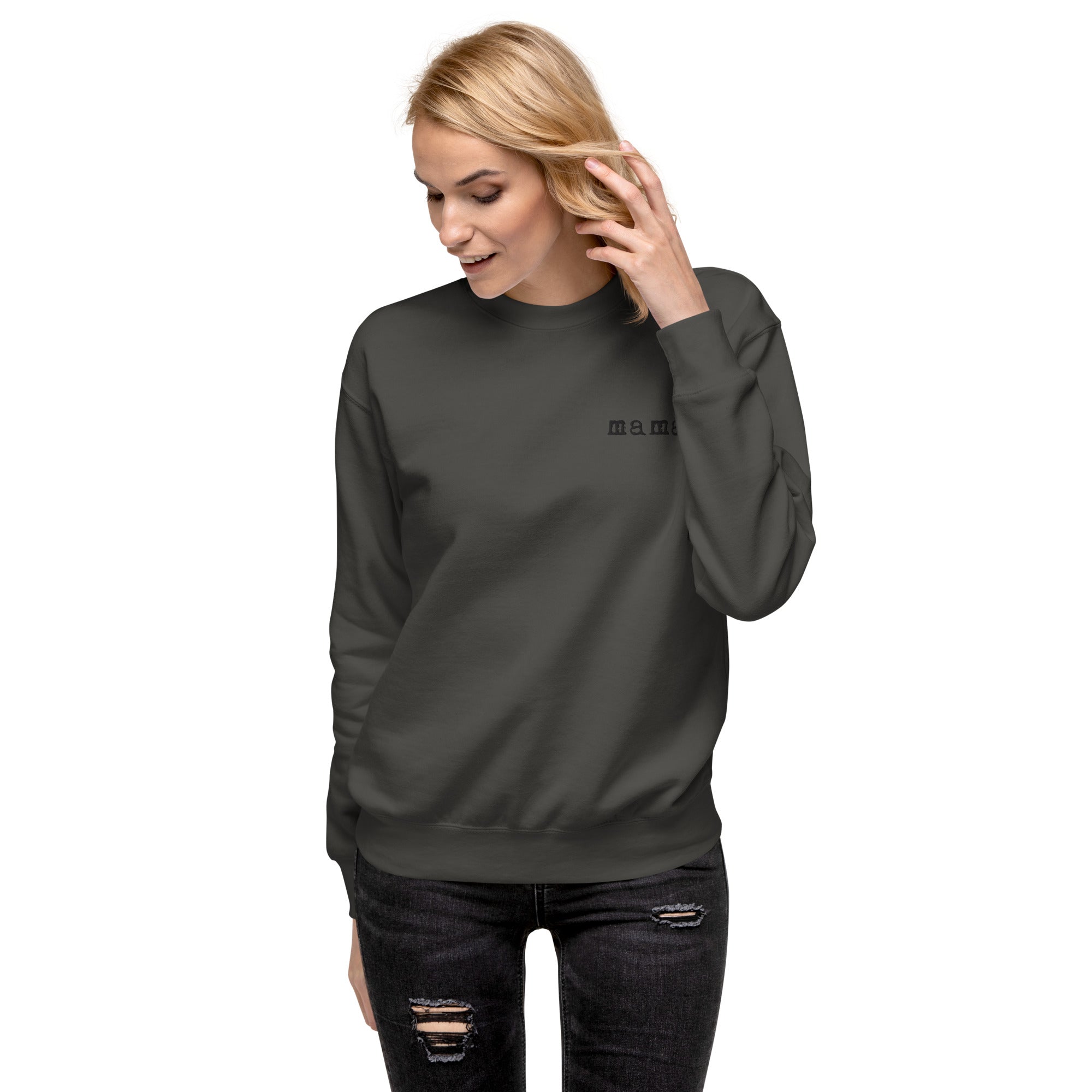 Mama. Embroidered |  Premium Adult Sweatshirt - Riot Co.